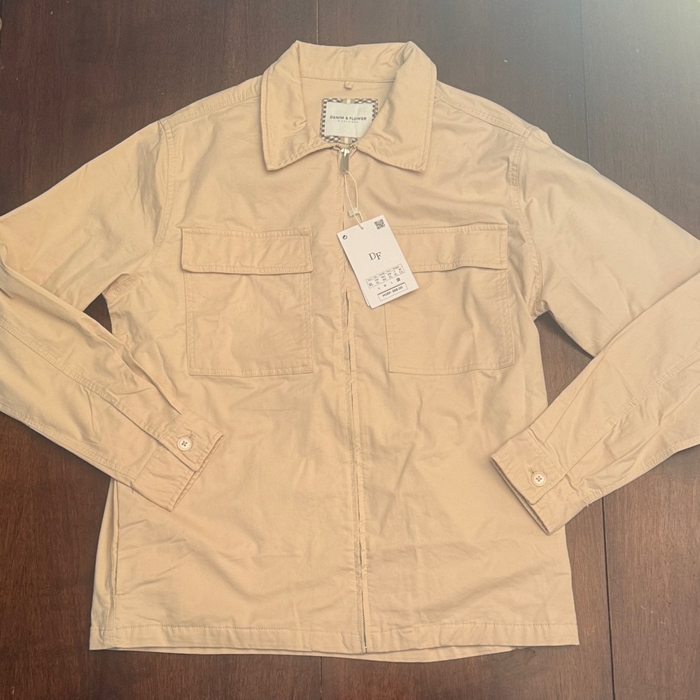 Tan zip up jacket